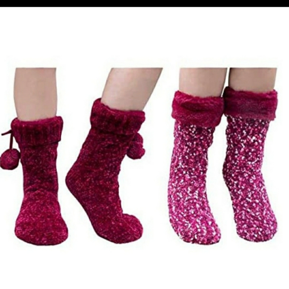 (Ew)Jane and Bleecker sherpa 2pack socks